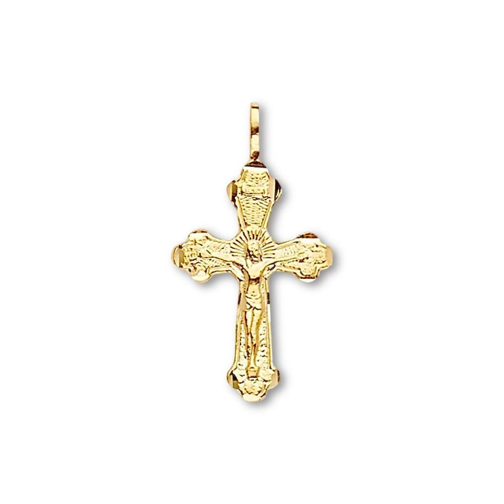 14K Gold Crucifix Cross Pendant | Dainty Religious Jewelry By Tehrani Jewelry